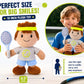 Olivia Martini Tennis Plush Toy for Kids - 10 Inch Sports Player Stuffed Animal, for Boys, Girls & Tennis Lovers, Soft Plush Doll for Bedroom Decor