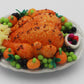 Handmade Miniature Roast Turkey - Realistic Clay Thanksgiving Turkey Figurine for Dollhouses, Food Displays, DIY Crafts & Holiday Decorations