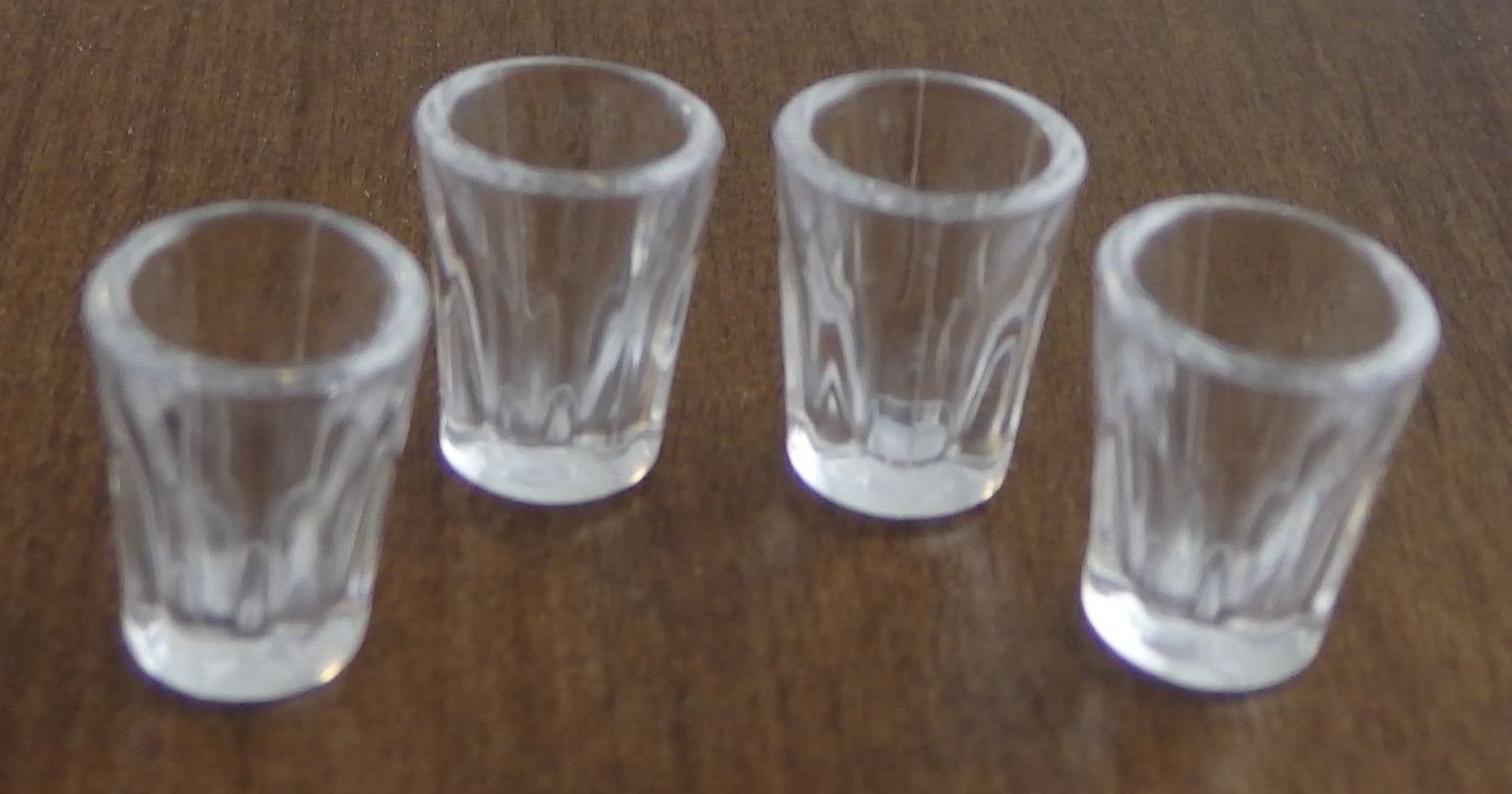 Dollhouse Miniature 4 Pc Bistro Glasses Set #G7263