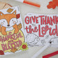 Thanksgiving Coloring Cards Kids Table Activity - 24 Pieces, 2 Designs