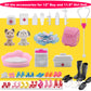 ZTWEDEN 71Pcs Doll Clothes & Accessories for 12 Inch Boy & Girl Dolls - Pet Care Set Includes 25 Wear Clothes, Shirts, Jeans, Suits, Shoes, Pet Doctor