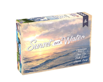 Sunset Over Water Card Game - A Picturesque Game of Painting Landscapes and Exploring Nature by Pencil First Games for 1-4 Players