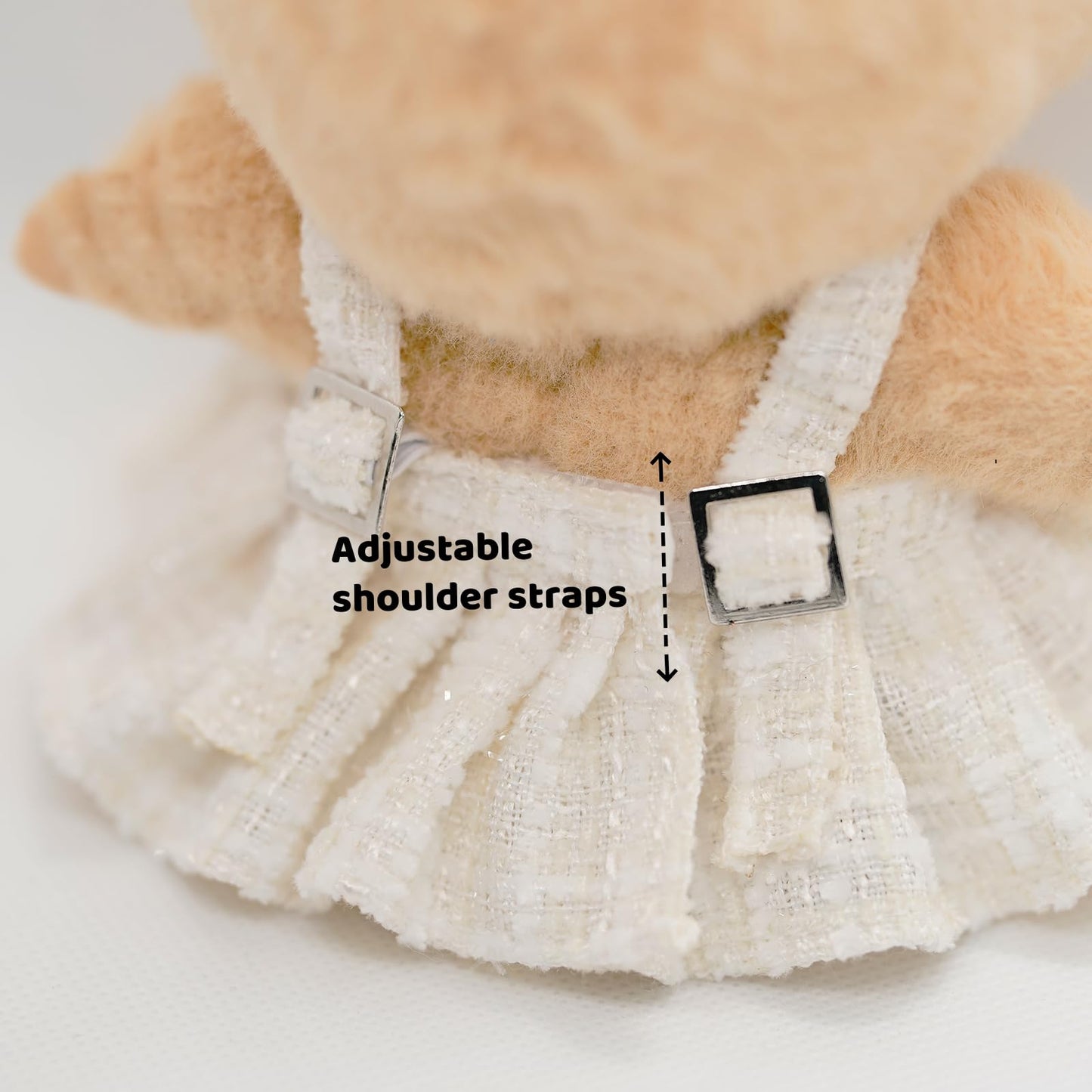 17cm Doll Clothes - Premium Handmade Clothes 3 Piece Set Bowknot & Bag & Dress Adjustable Doll Outfit - Luxury Chic Style Set High-End Fashion