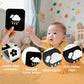 High Contrast Baby Flashcards - 120pcs Newborn Black White Visual Stimulation Learning Card for 0-18 Months Babies Activities Educational Gifts
