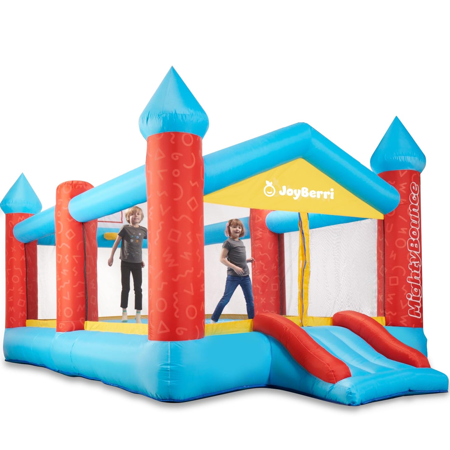 JoyBerri Inflatable Mighty Bounce House with Blower - Extra Large