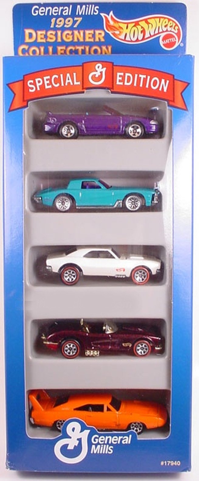 Mattel Hot Wheels General Mills Gift 5-Pack of 5 Collectible 1:64 Scale Die-Cast Cars