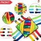 teytoy Sensory Buckle Pillow Toys for Toddlers,Travel Toys for Toddlers 1-3 Learning Fine Motor Skill & Problem Solving,Montessori Sensory Fidgets