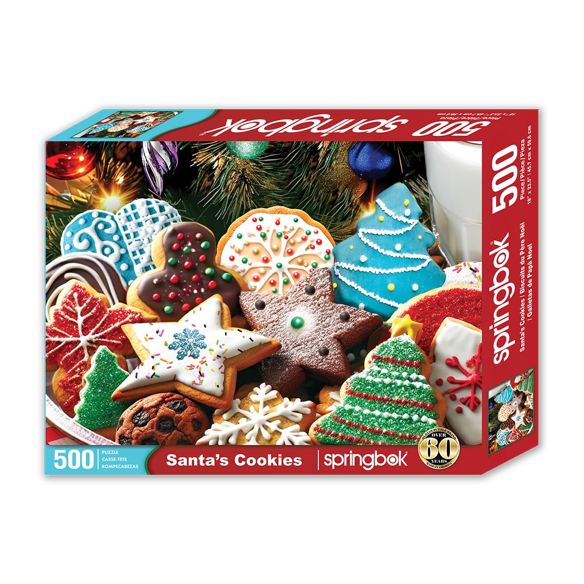 Springbok Santa's Cookies 500 Piece Jigsaw Puzzle for Adults and Family