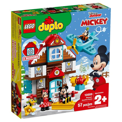 LEGO DUPLO Disney Mickey's Vacation House 10889 Toy House Building Set for Toddlers with Minnie Mouse, Goofy, Pluto and Mickey Mouse Figures (57