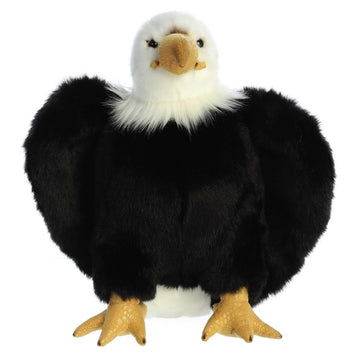Aurora® Playful Wild Life Regal Eagle Stuffed Animal - Comforting Companion - Imaginative Play - Black 10.5 Inches