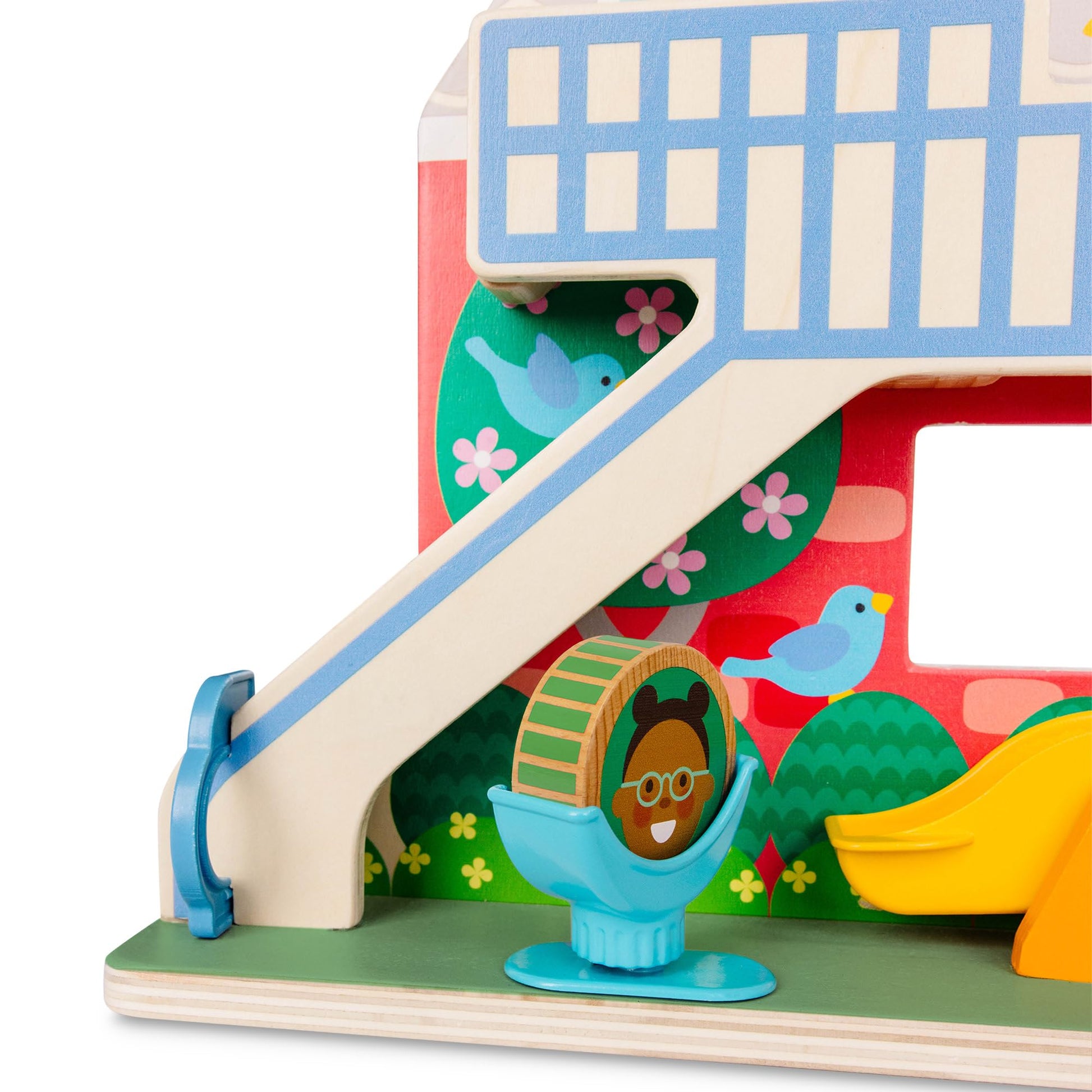 Melissa & Doug GO Tots Wooden Schoolyard Tumble with 4 Disks - FSC Certified