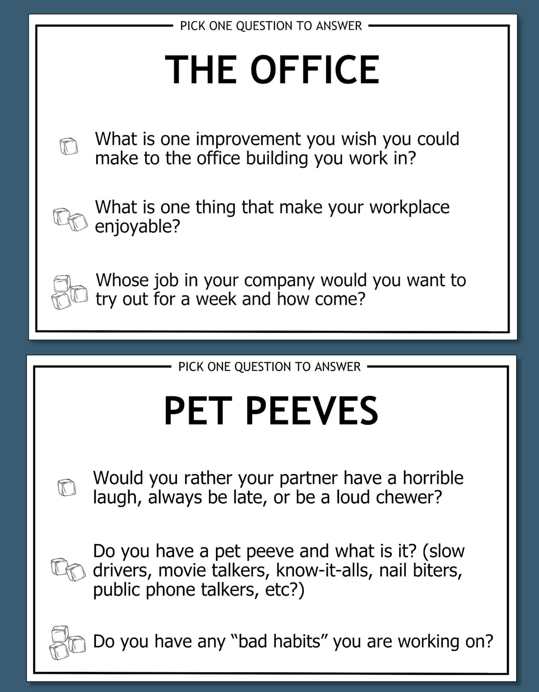 Office Icebreakers - Fun & Fast Conversation Cards for Work Team Building | Energize Meetings, Build Stronger Teams, and Make Work Cooler