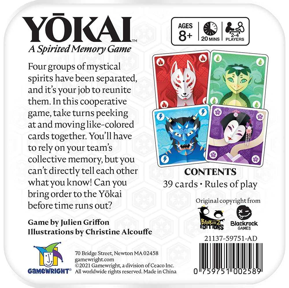 Gamewright - Yokai - The Game of Mystical Spirits and Silent Victory