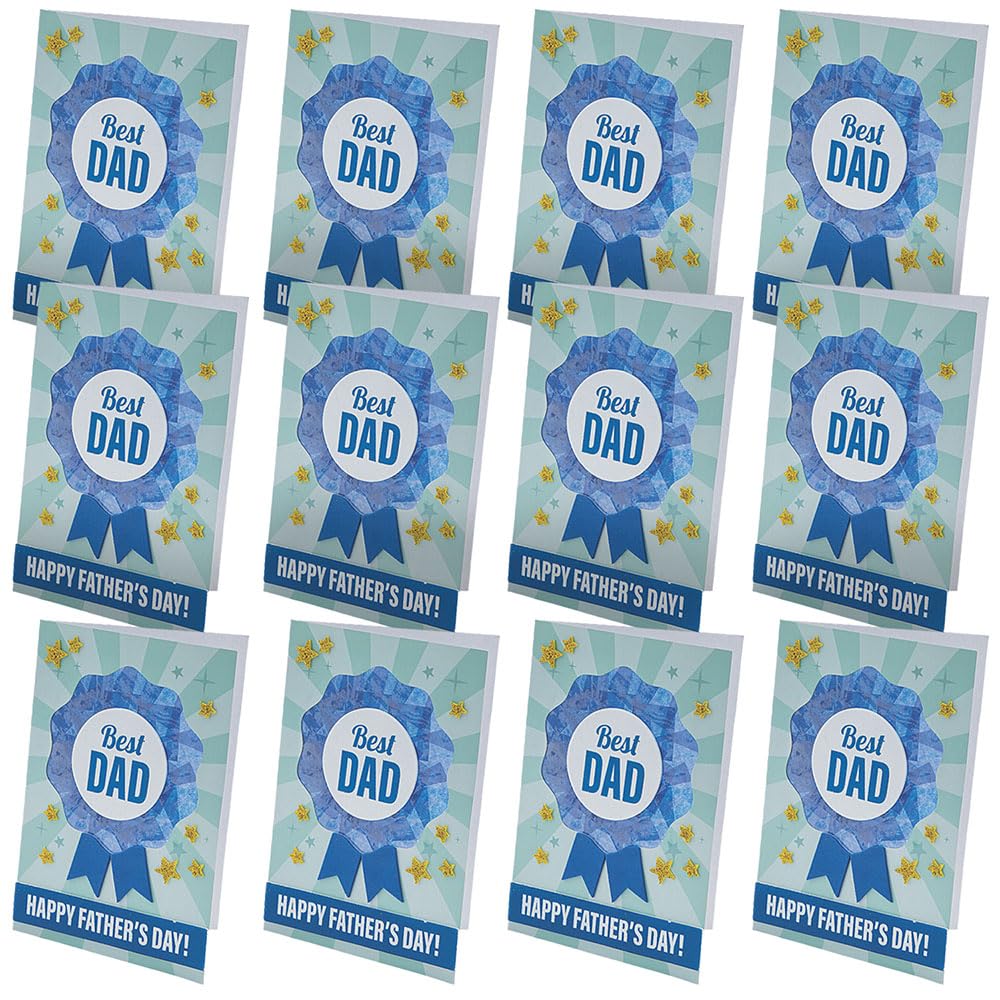 Father’s Day Tissue Paper Card Craft Kit - Make 12 Cards - DIY Craft Gifts for Kids