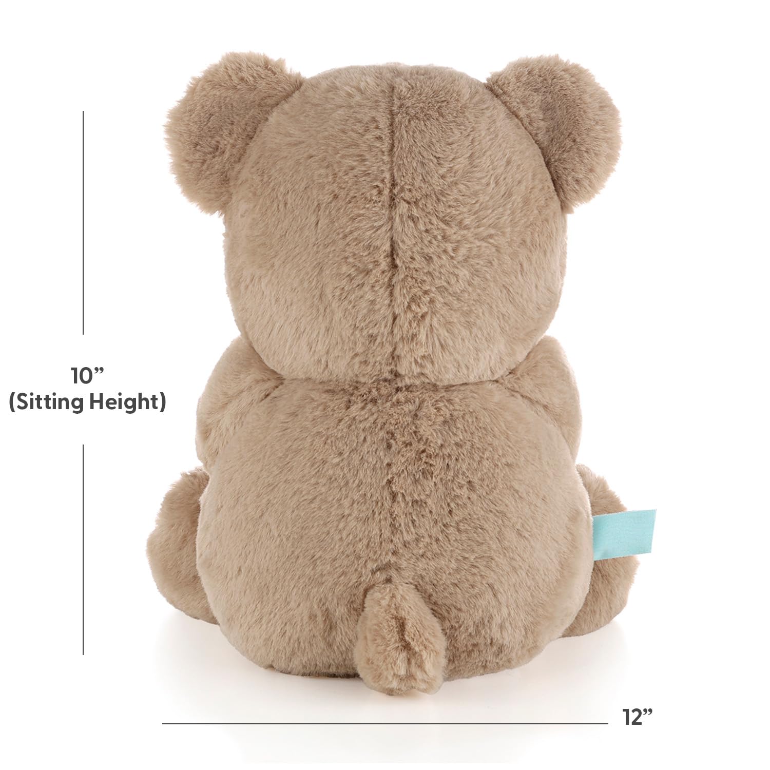 The Peanutshell Teddy Bear Stuffed Animal - 10 inch - Baby Safe - Machine Washable - Soft Bear Baby Toys, Newborn Infant Toddler, Plushies for Boys