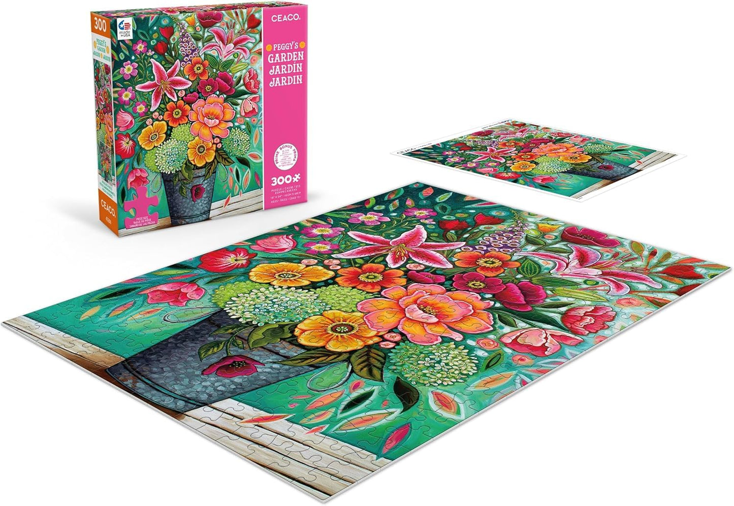 Ceaco - Peggy's Garden - Florenza - 300 Oversized Piece Jigsaw Puzzle