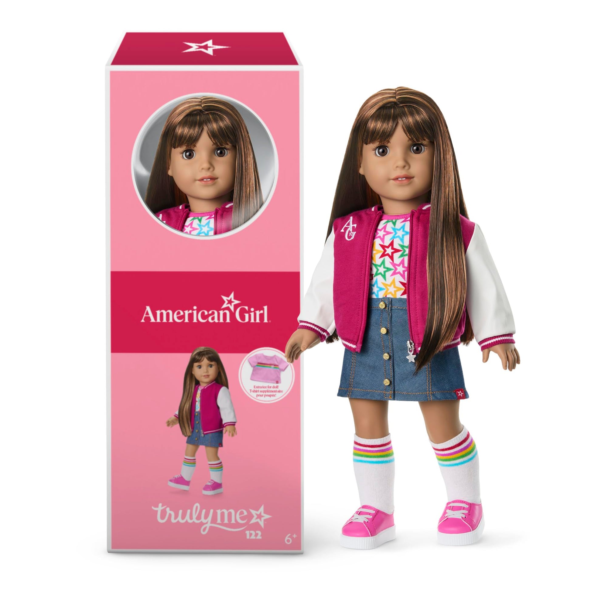 American Girl, Truly Me 18-inch Doll #122 with Brown Eyes, Straight Dark-Brown Hair, Tan Skin, for Ages 6+