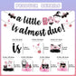 Yavxzvbw A Little Boo Is Almost Due Banner & Decorations - Pink & Black Halloween Baby Shower Party Pack