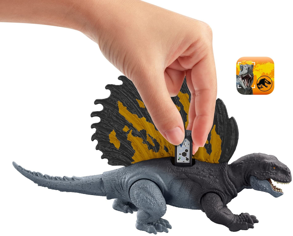 Mattel Jurassic World Strike Attack Edaphosaurus Dinosaur Action Figure Toy with Attack Feature & Movable Joints