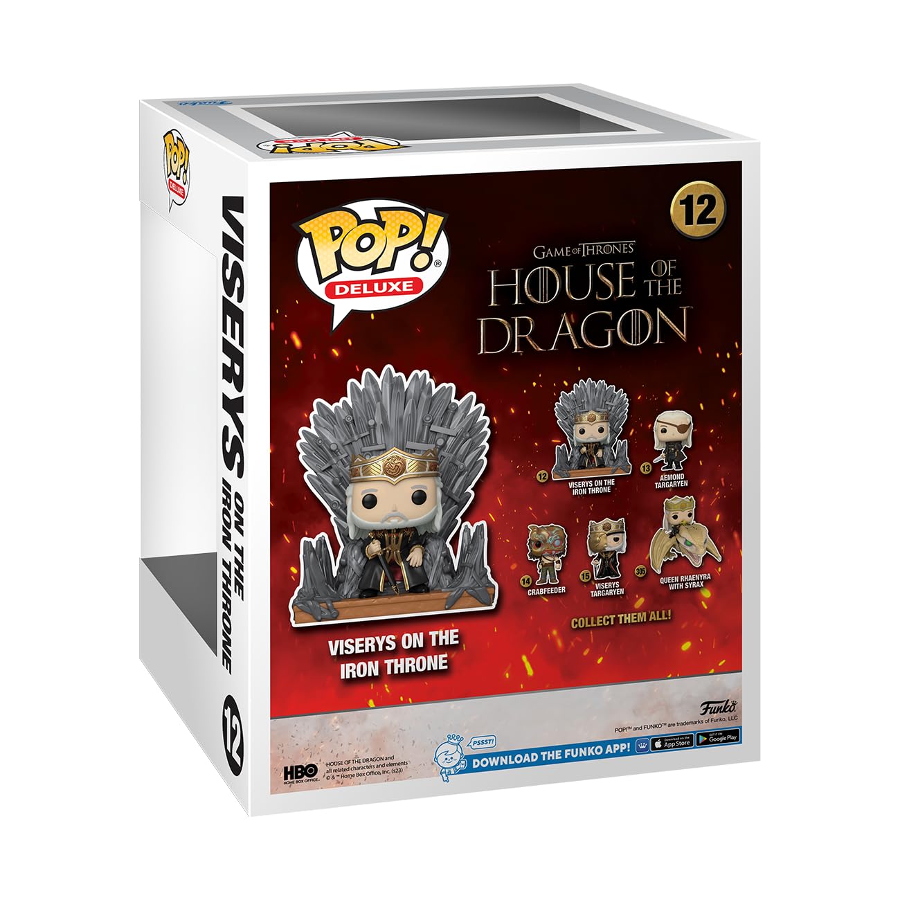 Funko POP! Deluxe: House of The Dragon - King Viserys Targaryen on Throne - Collectable Vinyl Figure - Gift Idea - Official Merchandise - for Kids &