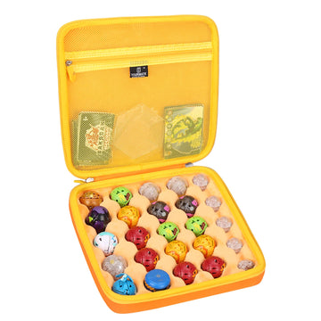 Tourmate Toy Organizer Storage Case Compatible for Bakugan Figures, BakuCores, Armored Alliance, Geogan Rising, Mini Toys Holder Bakugons Box for