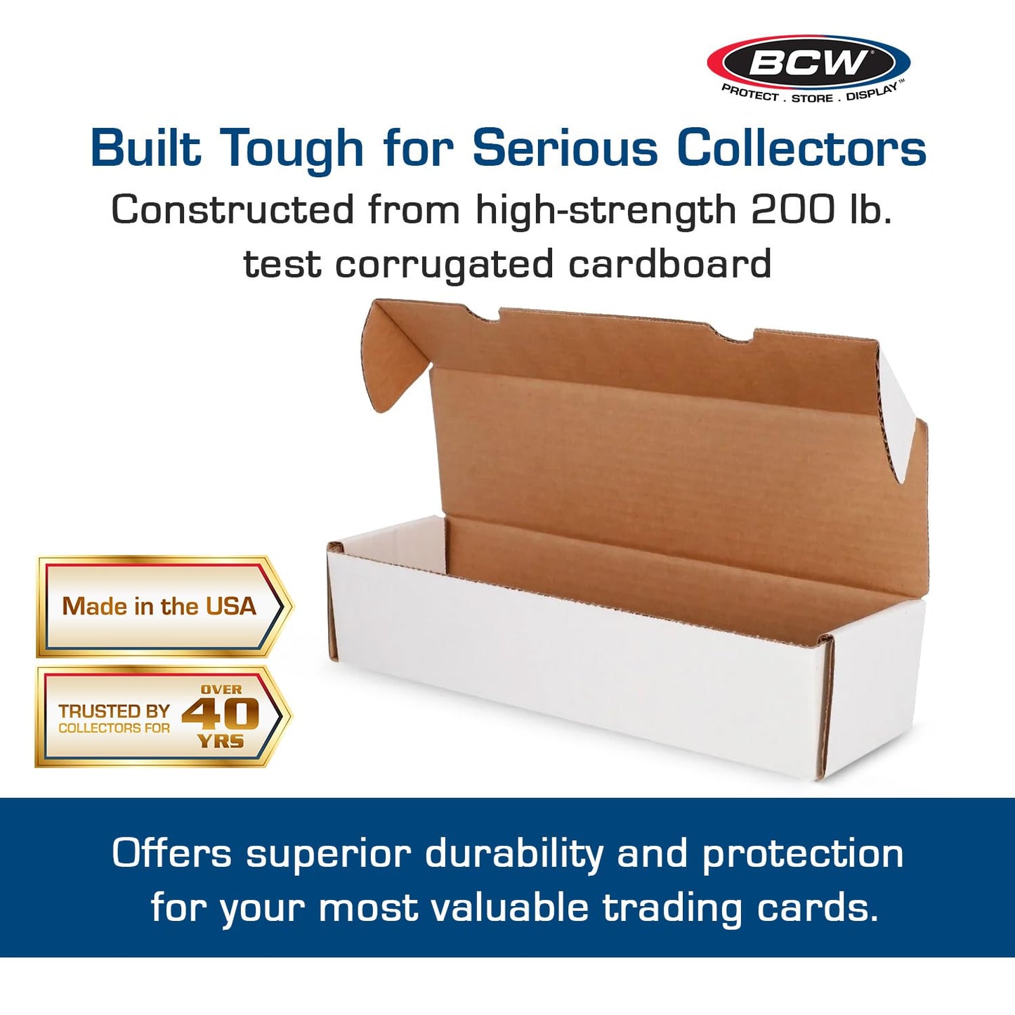 BCW Single Row Gaming Card Storage Box - 2ct | 1000 Count Card Holder Box | Corrugated Paper Cardboard Holder | Card Storage Box For Bulk CCG Card