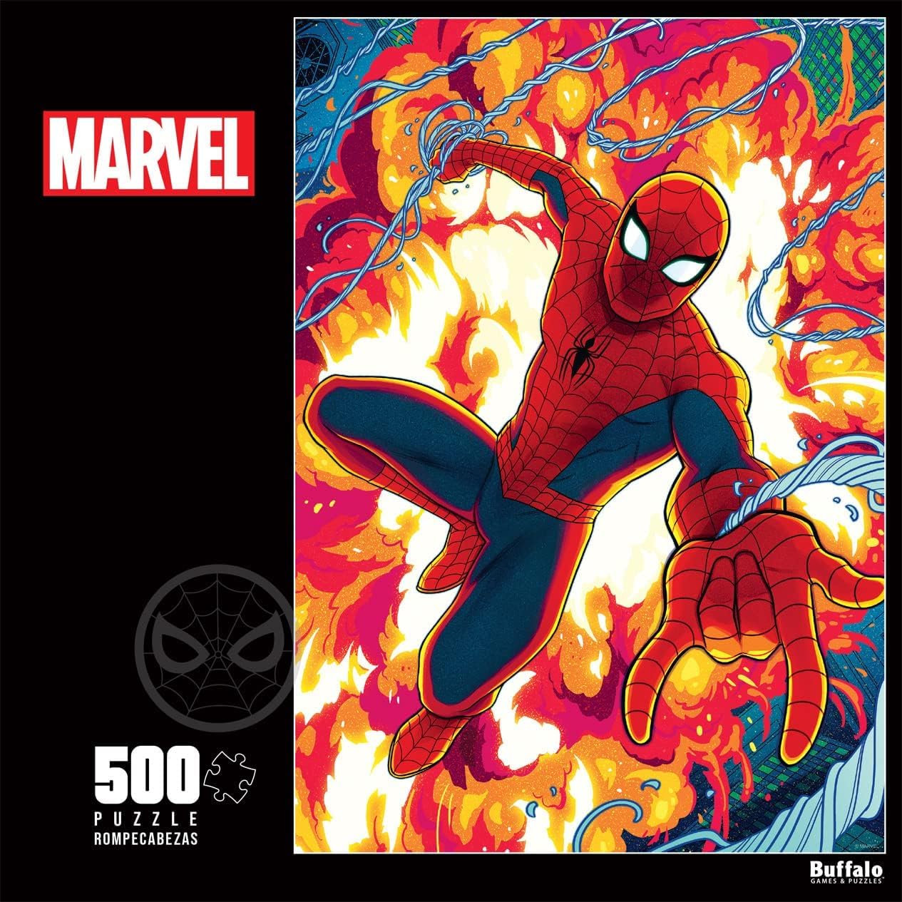 Buffalo Games - Marvel -Tales Featuring Spider-Man - 500 Piece Jigsaw Puzzle for Adults -Challenging Puzzle Perfect for Game Nights - Finished Size is