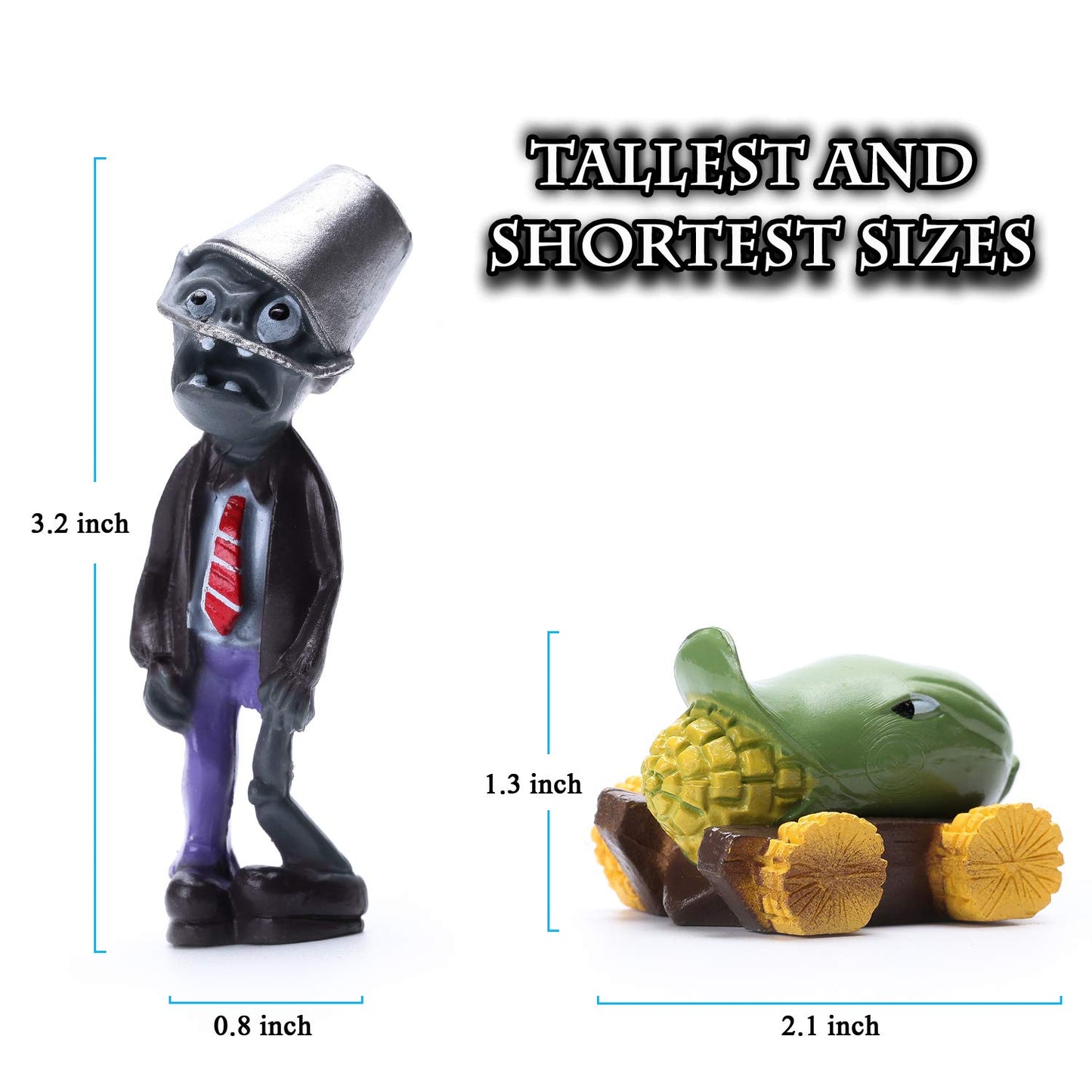 Maikerry 16Pcs Plants vs Zombies Figures PVZ Figurines Cupcake Figures Decorative Toys
