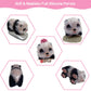 VOLOBE Silicone Panda, 5 Inches Soft Mini Realistic Animal Toy as Silicone Piglet Companion with Sleeping Pad Accessories for Kids Boy Girl Birthday