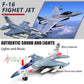 F-16 Fighting Falcon Thunderbirds Model Army Air Force Military Airplane Model Kit with Fun Lights and Sounds, Suitable for Military Enthusiasts
