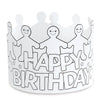 Hygloss Birthday Crowns for Kids Classroom - 12 Color Your Own Adjustable Crown - Quality Cardstock Black on White Design - 5 in Tall, 24 in Long
