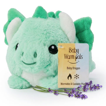 Warm Pals Baby Dragon, Small 4x7 Microwavable Comfort, Heated Plushie for Warmth, Calming Anxiety, Relaxing Bedtime Snuggles and Cozy Toys for Kids