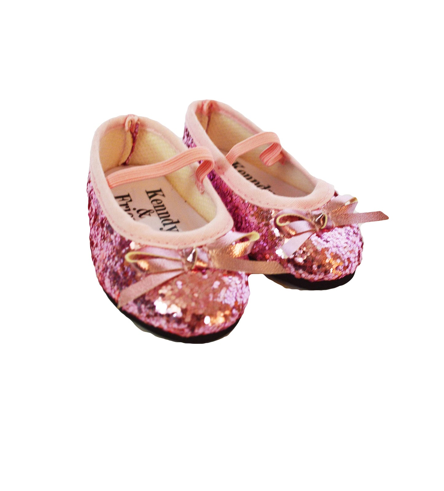 MBD Pink Sparkle Ballet Flats Fits 18 Inch Girl Dolls