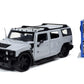 Jada Toys Just Trucks 1:24 2003 Hummer H2 with Rack Die-cast Car Grey, Toys for Kids and Adults, 32310