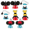 Unique Disney Mickey Mouse Party Hats - 4.25'' (8 Pcs) | Assorted Fun Designs for Kids Birthday Celebrations