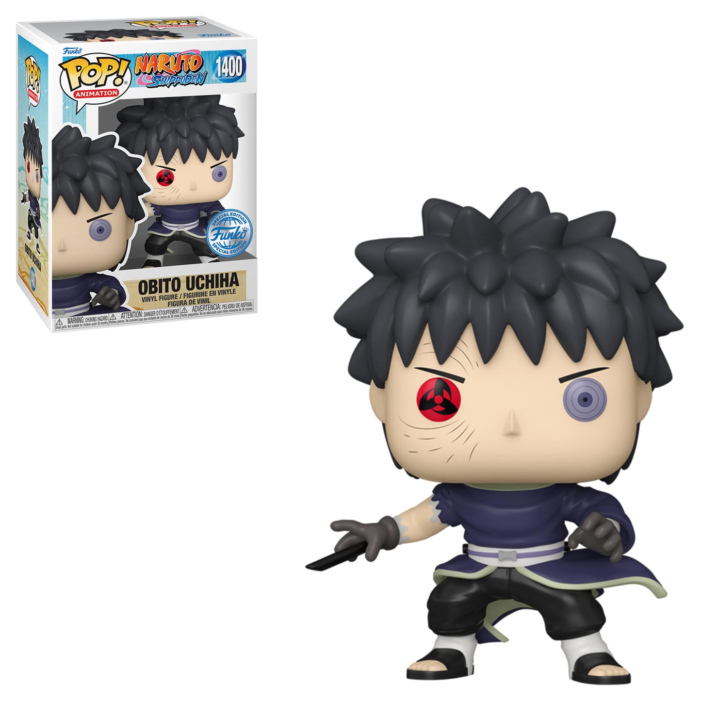 Funko Pop! Animation: Naruto Shippuden - Obito Uchiha Unmasked Special Edition Exclusive #1400