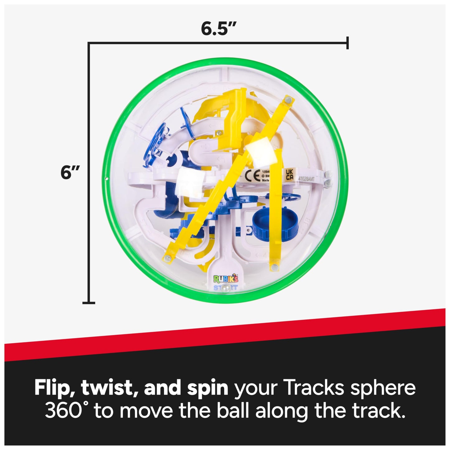 Rubik's Cube Tracks 70, 3D Gravity Maze Puzzle Game with 70 Obstacles, Mind Challenging Relaxing Toy for Kids Ages 8 and Up