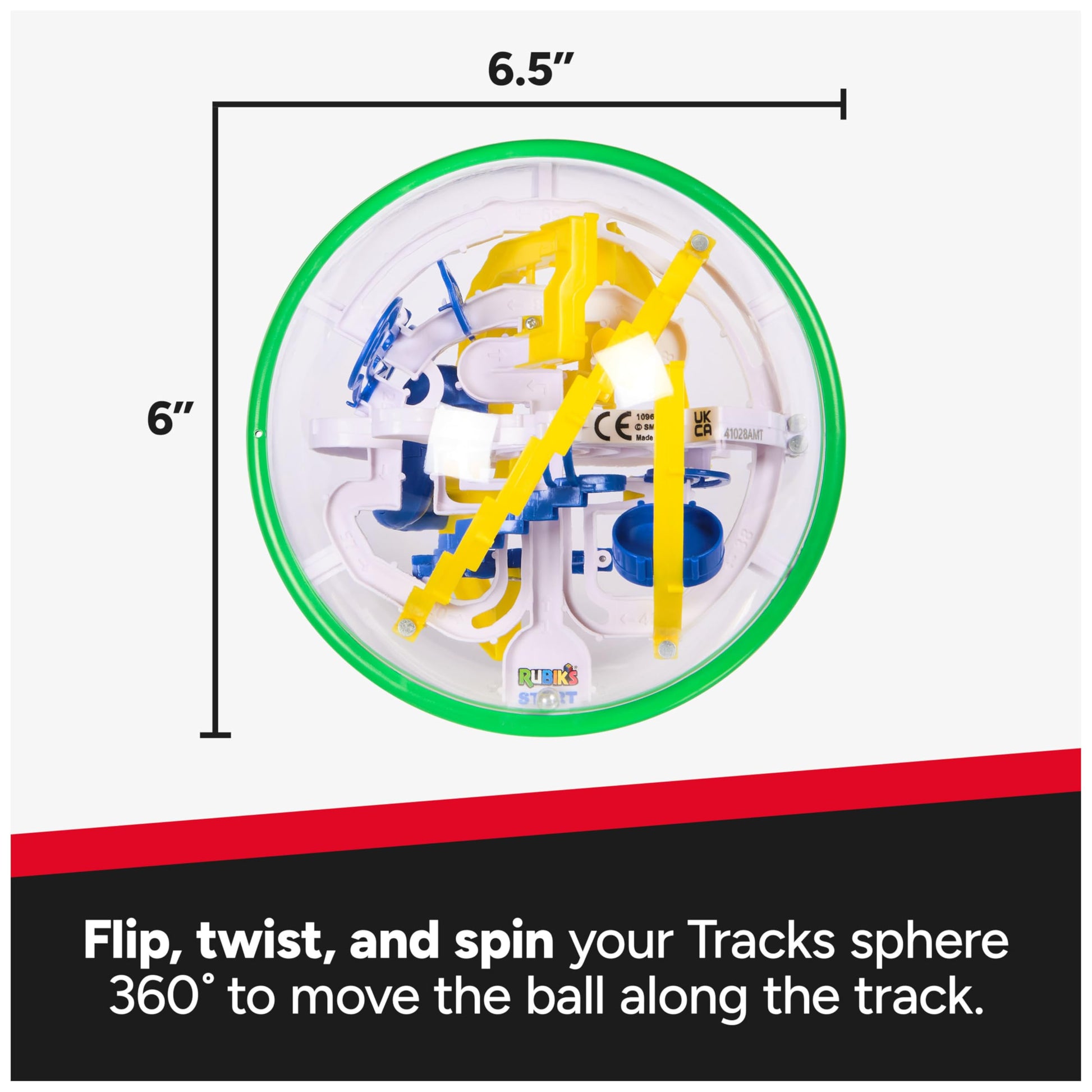 Rubik's Cube Tracks 70, 3D Gravity Maze Puzzle Game with 70 Obstacles, Mind Challenging Relaxing Toy for Kids Ages 8 and Up