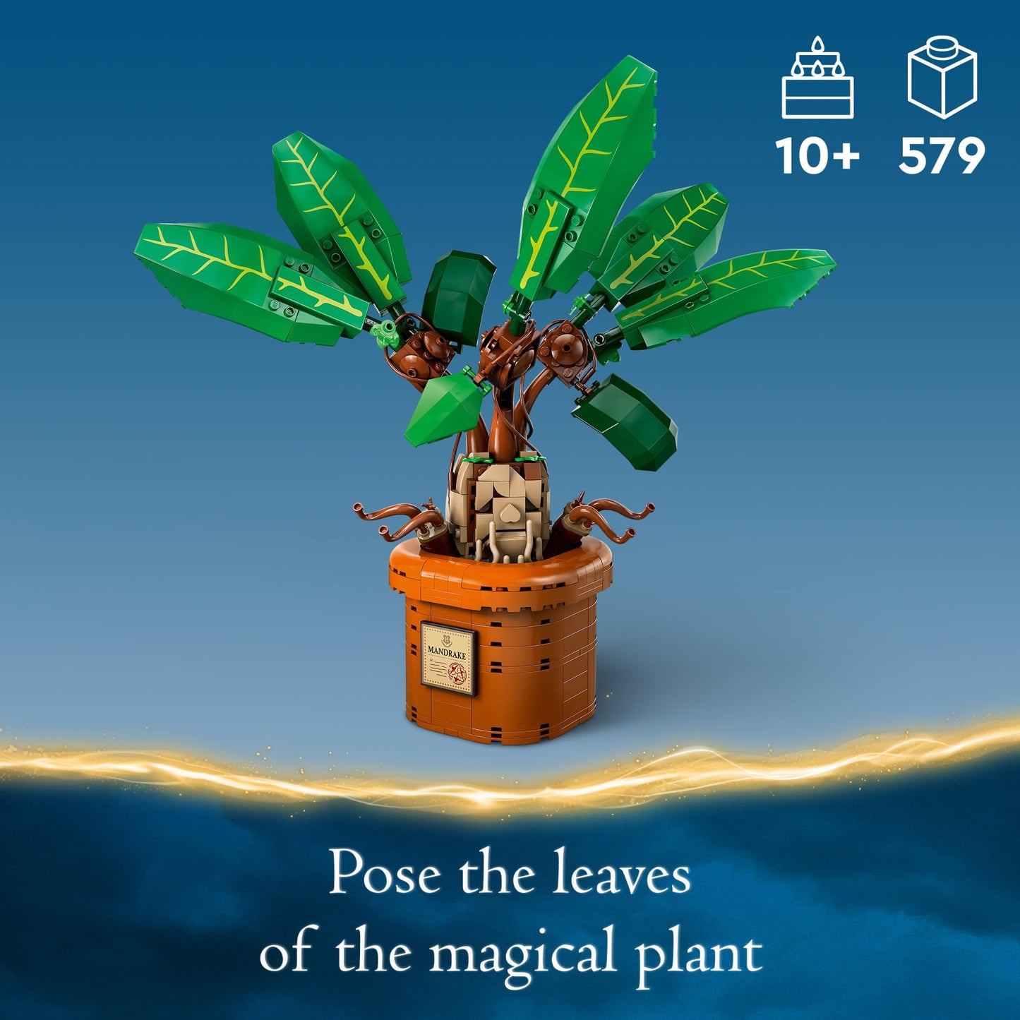 LEGO Harry Potter Mandrake Figure & Pot Plant Toy, Harry Potter Collectible Gift Idea for Kids, Magical Creature Playset for Room décor, Harry Potter