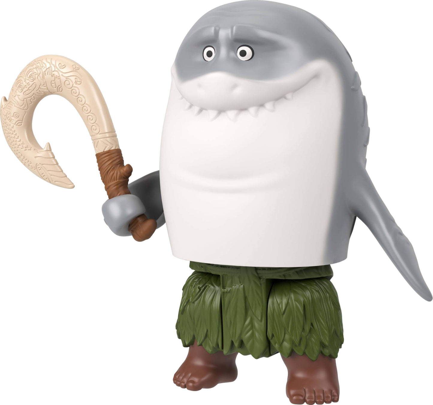 Mattel Disney Moana Toys, Maui Small Doll with Transforming Shark Outfit & Fishhook Accessory, Shapeshifting Look Inspired by Movie