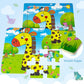 Sealive Wooden Animal Puzzles for Kids Ages 3-5, 6 Pack 16 Piece Jigsaw Set