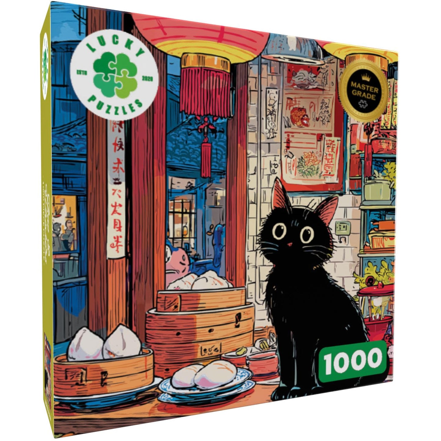 Lucky Puzzles | 1000 Piece Jigsaw Puzzles for Adults | Bao & Whiskers
