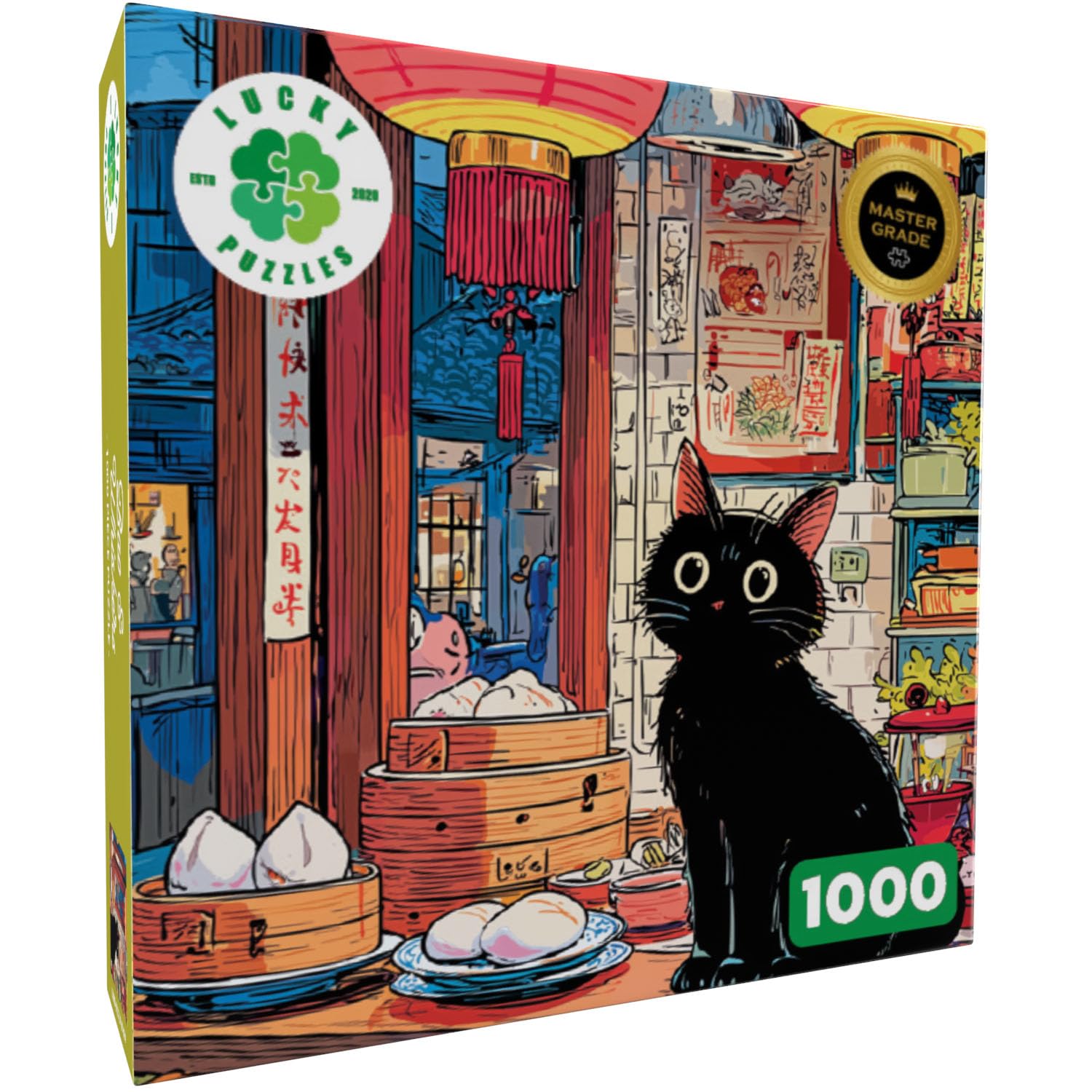 Lucky Puzzles | 1000 Piece Jigsaw Puzzles for Adults | Bao & Whiskers