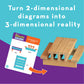 MindWare KEVA Brainbuilders - 3D brain building STEM challenges for boys & girls - Try to build the image - Practice spatial thinking - 20 planks & 30