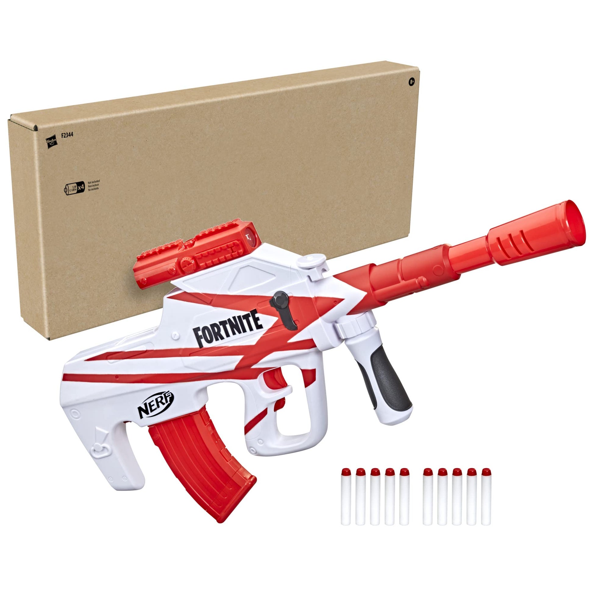 Nerf Fortnite B-AR Motorized Dart Blaster - Fortnite Converge Wrap, Motorized 10-Dart Blasting, 10-Dart Clip, 10 Official Elite Darts