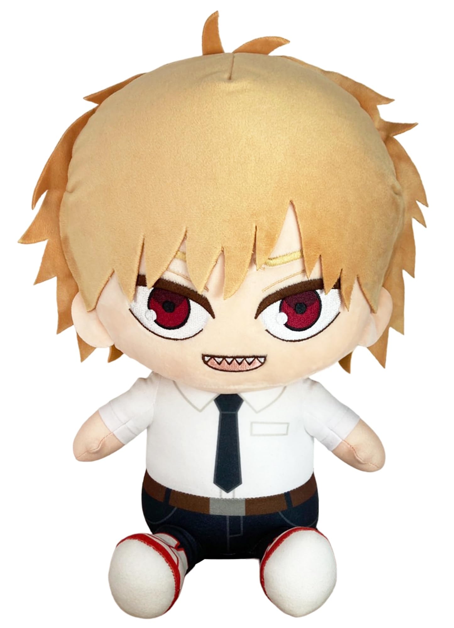 Great Eastern Entertainment Chainsaw Man - Denji Uniform #1 Sitting Pose Plush 12" H
