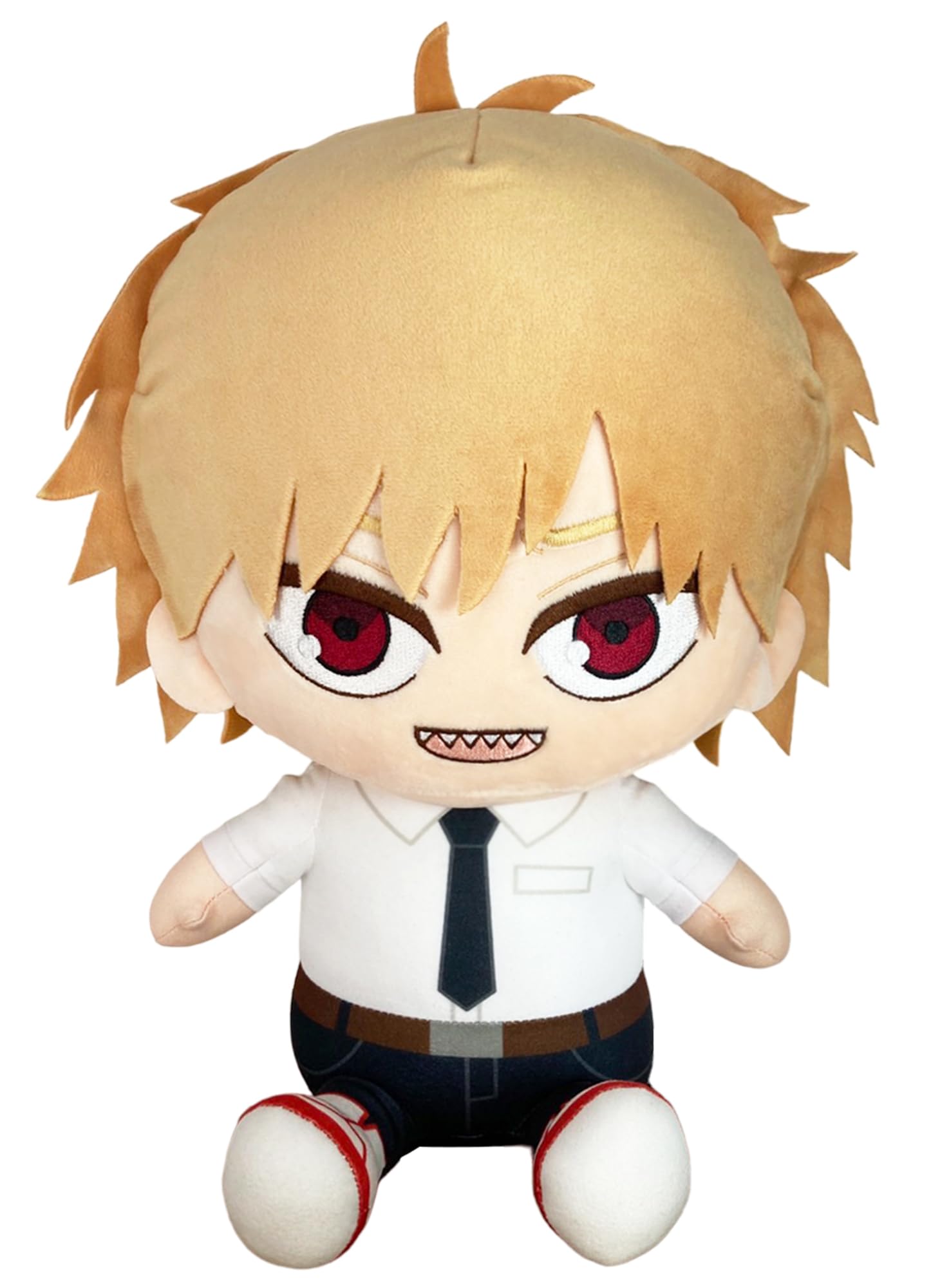 Great Eastern Entertainment Chainsaw Man - Denji Uniform #1 Sitting Pose Plush 12" H