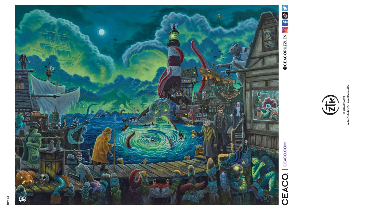 Ceaco - Zak Kinkade Halloween at Horror Harbor - 750 Piece Jigsaw Puzzle