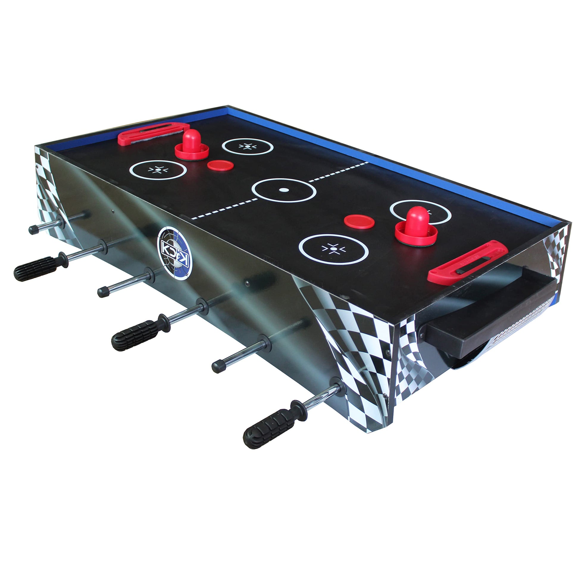 KICK Convoy 40" 4-in-1 Mini Tabletop Multi Game Table - Foosball, American Football, Push-Hockey and Ping Pong