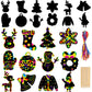 DIYASY Christmas Scratch Art Paper,96Pcs Crafts Kits Magic Rainbow Scratch Cards for Xmas Tree Ornaments and Kids Birthday Decoration